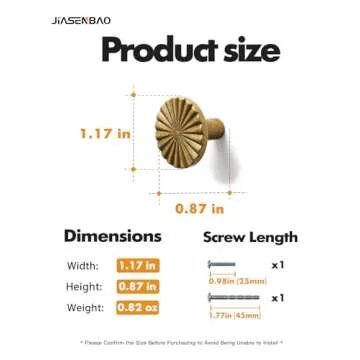 Elegant JIASENBAO Antique Brass Cabinet Knobs - Durable Design