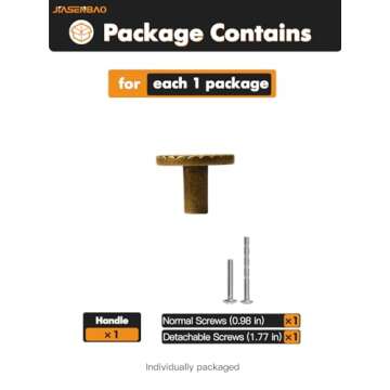 Elegant JIASENBAO Antique Brass Cabinet Knobs - Durable Design