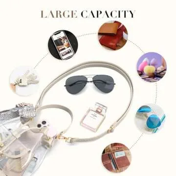 Chic Missnine Clear Crossbody Bag for Concerts and Games