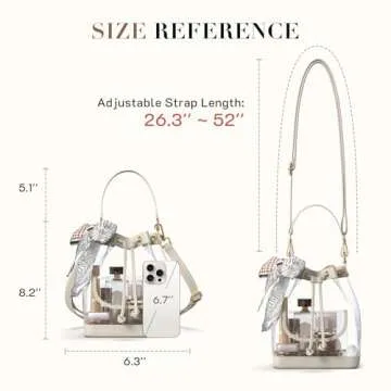 Chic Missnine Clear Crossbody Bag for Concerts and Games