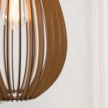Distinctive Wooden Pendant Light - Mid-Century Modern Charm for Every Room