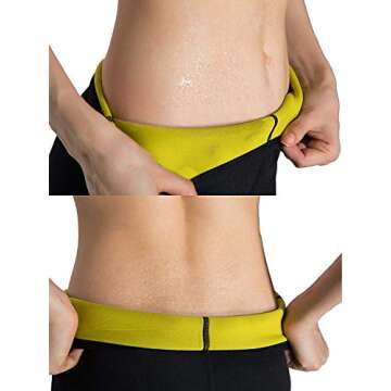 Hanmeimei Women's Slimming Pants Neoprene for Lose Weight Fat Burning Sweat Sauna Capris Leggings Body Shapers