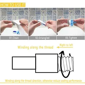 VOTMELL Teflon Tape – 4 Rolls for All Plumbing Needs