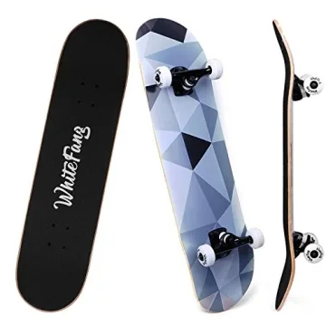 WhiteFang Skateboards - Complete 31x7.88 inch Canadian Maple Board for Kids
