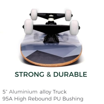 WhiteFang Complete Skateboard for Kids and Beginners