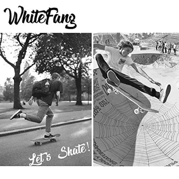 WhiteFang Complete Skateboard for Kids and Beginners