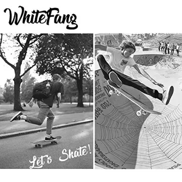 WhiteFang Complete Skateboard for Kids and Beginners