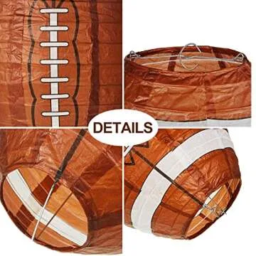 12" Football Paper Lanterns for Sports Parties & Celebrations