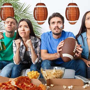 12" Football Paper Lanterns for Sports Parties & Celebrations