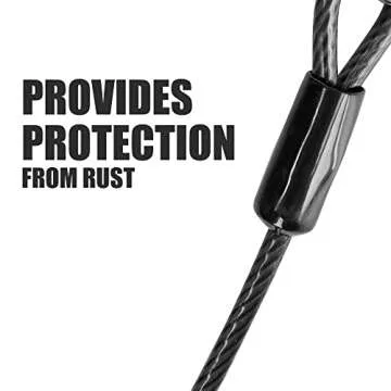 BV Dog Tie Out Cable 25ft, Up to 250 Pounds - Reflective Dog Leads for Yard Heavy Duty with Quick Release Swivel Clips & 360° Rotating Clasp | Braided Steel and Rust Free Dog Cables for Outside, Gray