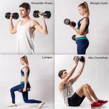 Adjustable Dumbbells for Home Gym - Lifepro