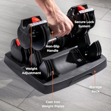Adjustable Dumbbells for Home Gym - Lifepro