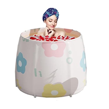 Genrenyen Portable Bathtub for Adults - Foldable PVC SPA Soaking Tub