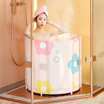 Genrenyen Portable Bathtub for Adults - Foldable Spa Tub