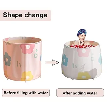 Genrenyen Portable Bathtub for Adults - Foldable Spa Tub
