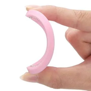 ACODABLEM 4 Pack Bling Car Coasters, 2.75 Inch Bling Crystal Rhinestone Soft Rubber Universal Anti-Slip Glitter Cup Mats Auto Drink Coaster Car Interior Decoration Accessories for Women or Girl (Pink)