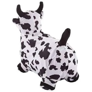 Happy Trails Bouncy Cow Inflatable Ride-On Toy for Toddlers