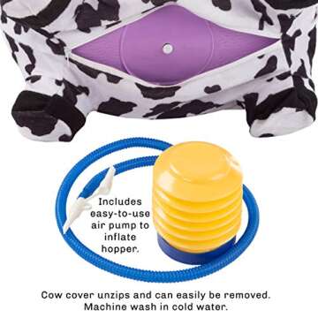 Happy Trails Bouncy Cow Inflatable Ride-On Toy for Toddlers