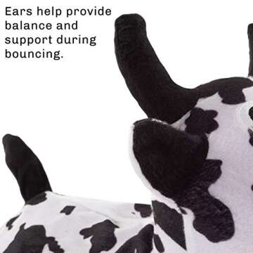Happy Trails Bouncy Cow Inflatable Ride-On Toy for Toddlers