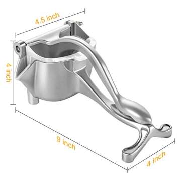 Fantalife Manual Fruit Juicer - Heavy Duty Hand Juicer Fruit Squeezer - Aluminum Alloy Manual Juicer Fruit Press - Fruit Juice Squeezer Lemon Orange Juicer Fresh
