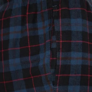 Amazon Essentials Men's Flannel Pajama Pant (Available in Big & Tall), Black Blue Plaid, Medium