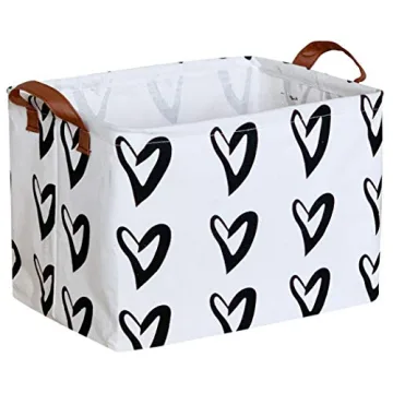 Charming CLOCOR Heart Rectangular Basket for Kids Toy Storage
