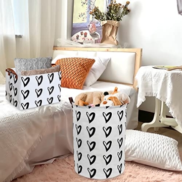 CLOCOR Heart Rectangular Basket for Kids Storage and Gifts