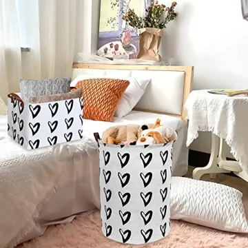 CLOCOR Heart Rectangular Basket for Kids Storage and Gifts