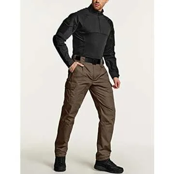 CQR Men's Tactical Pants - Lightweight Water Resistant Cargo Pants