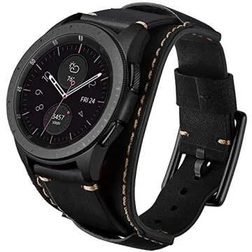 CooBES Genuine Leather 22mm Watch Bands for Samsung Galaxy