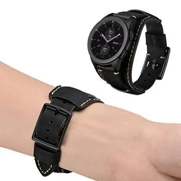 Premium CooBES 22mm Leather Band for Samsung Galaxy Watches