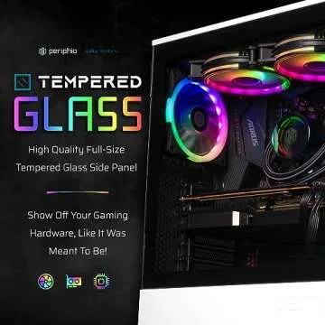 Periphio Nova Prebuilt Gaming PC - Liquid Cooled PC | AMD Ryzen 5 5600X CPU (4.6GHz Turbo) | Radeon RX 6650 XT GPU (8GB) | 1TB NVMe SSD M.2 | 16GB DDR4 RAM | Windows 11 Gaming Computer | WiFi + BT