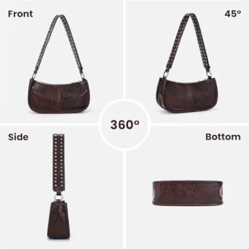 GETERUUV Stylish Red PU Leather Handbag for Women