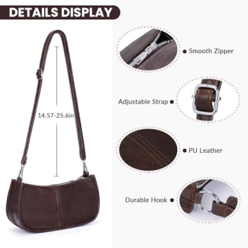 GETERUUV Stylish Red PU Leather Handbag for Women