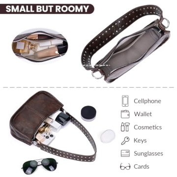 GETERUUV Stylish Red PU Leather Handbag for Women