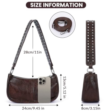 GETERUUV Stylish Red PU Leather Handbag for Women