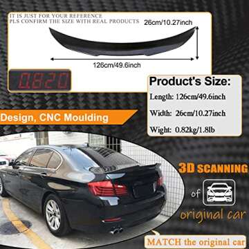 Real Carbon Fiber Trunk Spoiler for BMW 5 Series F10