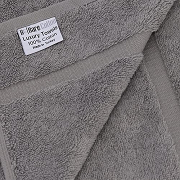 Luxurious Monogrammed Hand Towels, Set of 2 - Personalized 100% Turkish Cotton Gift - 16 x 30 Inches - Soft and Absorbent