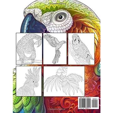 Colorful Parrots - Tropical Birds Coloring Book: Magnificent Nature - Macaws, Cockatoos, Toucans In ...