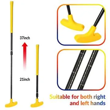 Hiboom 4 Pack Adjustable Mini Golf Putters for All Ages