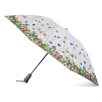 Totes Reverse Close Folding Inbrella with Auto Open Close and Compact, Windproof Design, Flower Gard...