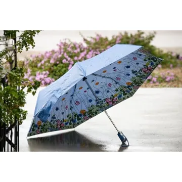 Totes Inbrella: Auto Open Windproof Flower Design Compact Umbrella
