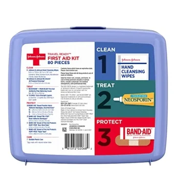 Johnson & Johnson Travel Ready 80-Piece First Aid Kit