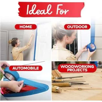 XFasten Blue Painters Tape - Precise & Residue-Free