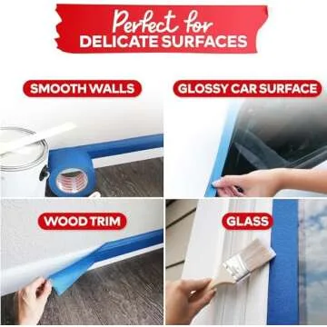 XFasten Blue Painters Tape - Precise & Residue-Free