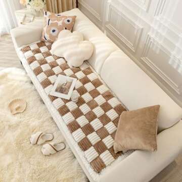 HOMEREFROM Pet Couch Cover for Sofa, Dog Cover for Couch, Washable Pet Couch Covers for Large Dogs, Anti-Slip Dog Bed Mat for Couch (27x59 inch, Dark Coffee)