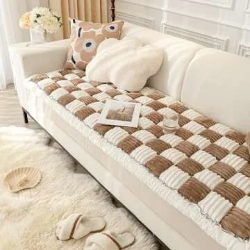 HOMEREFROM Pet Couch Cover for Sofa, Dog Cover for Couch, Washable Pet Couch Covers for Large Dogs, Anti-Slip Dog Bed Mat for Couch (27x59 inch, Dark Coffee)