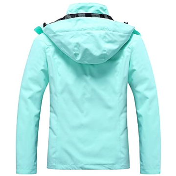 OTU Women's Waterproof Rain Jacket Lightweight Hooded Raincoat