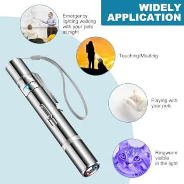 Cowjag Cat Toys, Laser Pointer with 5 Adjustable Patterns, USB Recharge Laser, Long Range and 3 Modes Training Chaser Interactive Toy, Dog Laser Toy