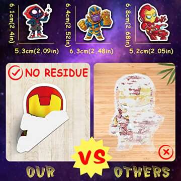 Superheros Stickers Pack, 150PCS Avenger Stickers for Laptop Decals Comic Legends Stickers for Teens Boys Adults Waterproof Vinyl Computer Stickers for Laptop Water Bottles Luggage Skateboard Guitar